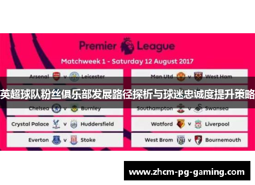 英超球队粉丝俱乐部发展路径探析与球迷忠诚度提升策略
